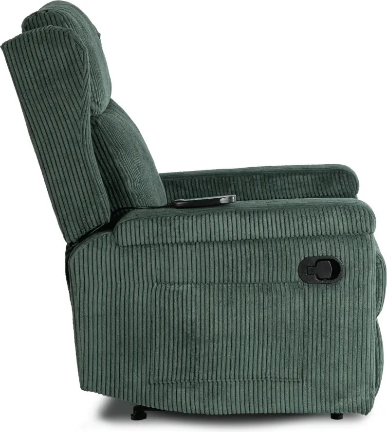 Masážne kreslo SEBASTIAN Green Corduroy
