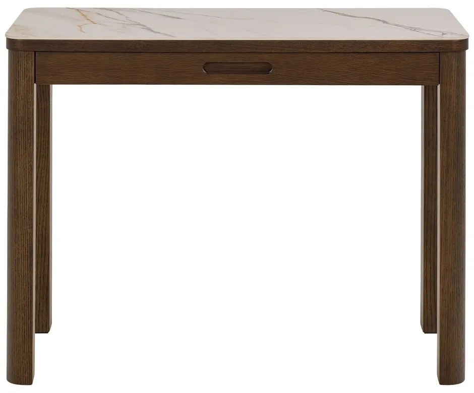 Béžový/tmavohnedý konzolový stolík s keramickou doskou 40x100 cm Southampton – Actona