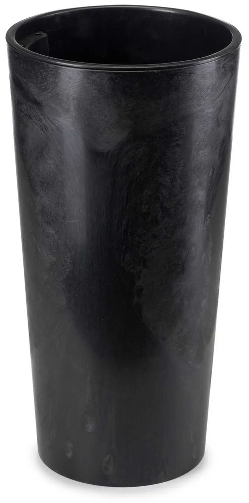 PLASTOVÝ KVETINÁČ URBANIKA SADA 2KS 57X30 CM+46,6X25,5 CM ČIERNA