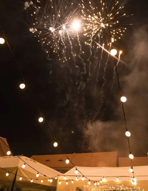 DECOLED Party osvětlení 5 m, 10 teple bílých LED, IP67