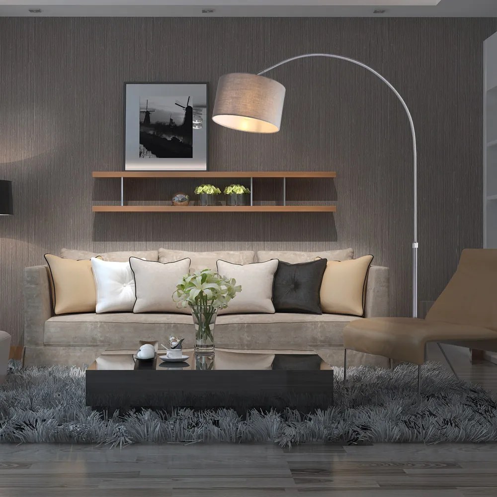 InternetovaZahrada Oblúková stojanová lampa s mramorovou základňou