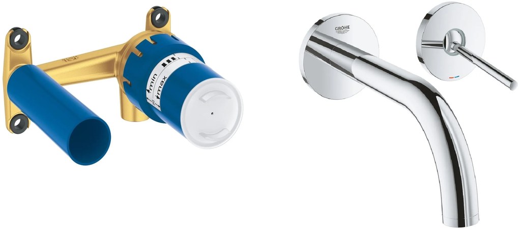 Set umývadlová batéria Grohe Atrio 19287003, podomietkové teleso batérie Grohe Eurodisc Joy 23429000