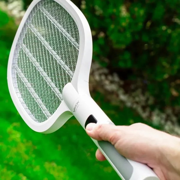 LED elektrický lapač hmyzu 2v1 s LCD, 1200 mAh/5V, biely