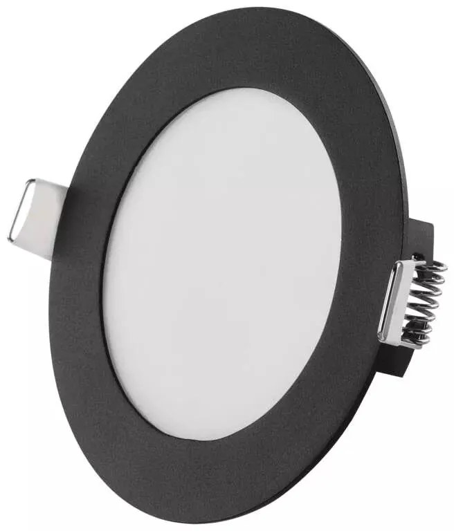 EMOS Čierny vstavaný LED panel guľatý 120mm 7W CCT Premium ZD1323
