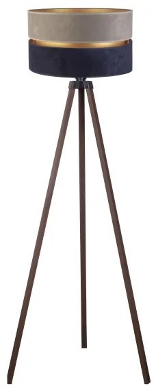 Duolla - Stojacia lampa DUO 1xE27/60W/230V pr. 44 cm šedá/modrá/hnedá