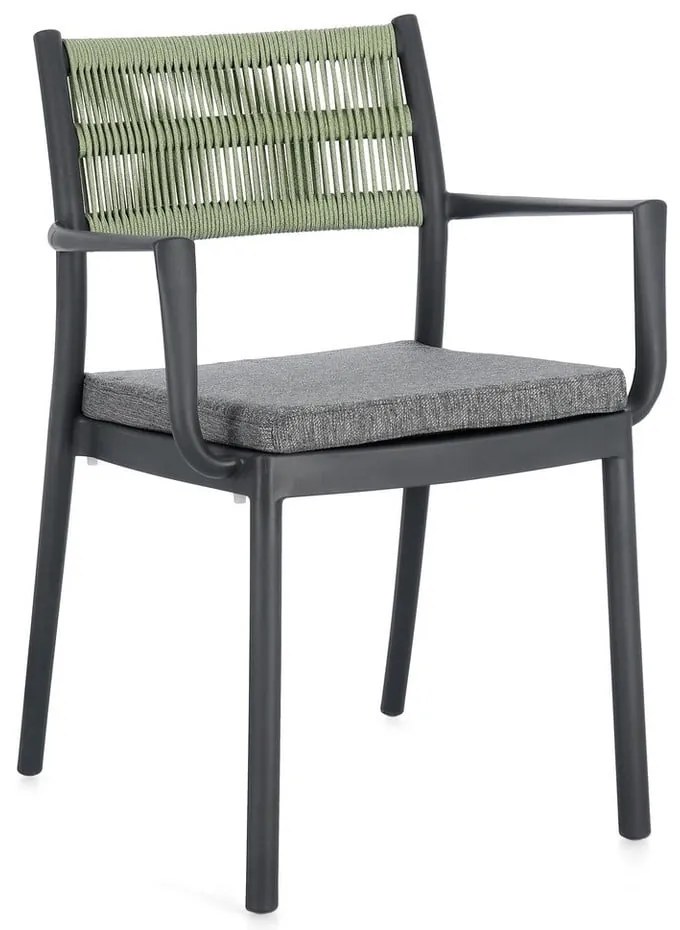 Sivé plastové záhradné stoličky v súprave 4 ks Alvin – Bizzotto