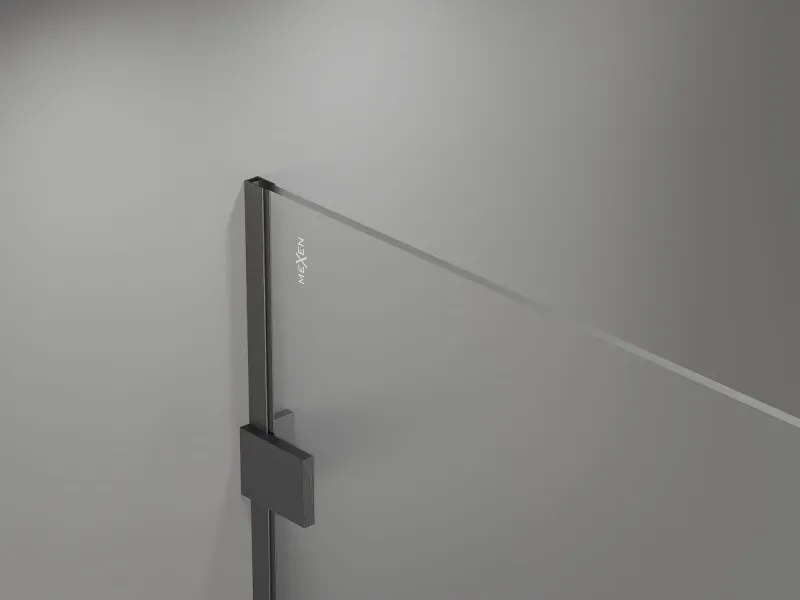 Mexen Lunar sprchová stena pravá 110 x 200 cm, 8mm číre sklo, brúsený grafit, 830-110-000-66-00-P