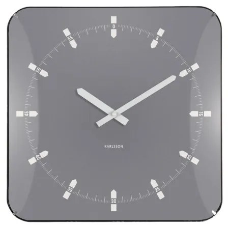 Nástenné hodiny Sucinto Dome Square Karlsson KA6085GY, 35cm