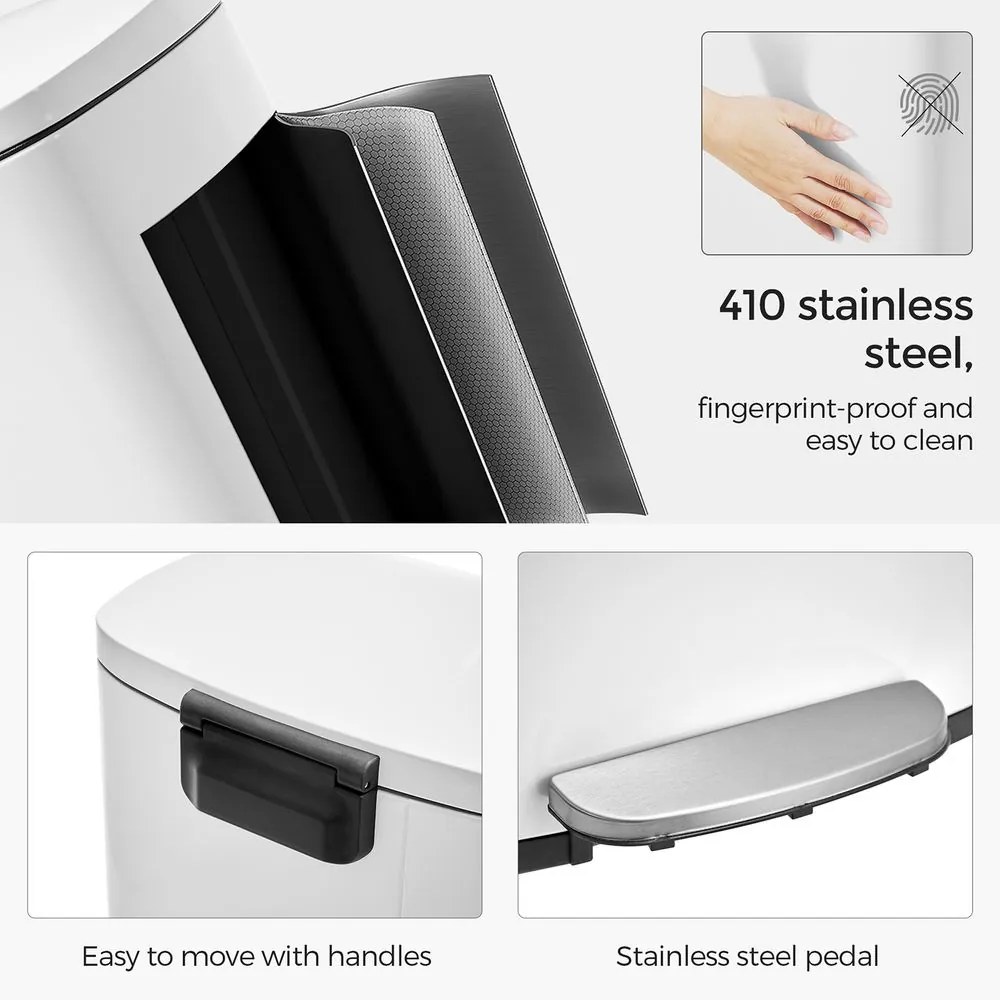 Odpadkový kôš 50 l SONGMICS LTB101W01