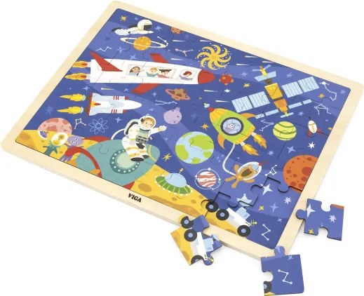 Puzzle na podstavci Viga 44586 48 dielikov - spoznávanie vesmíru