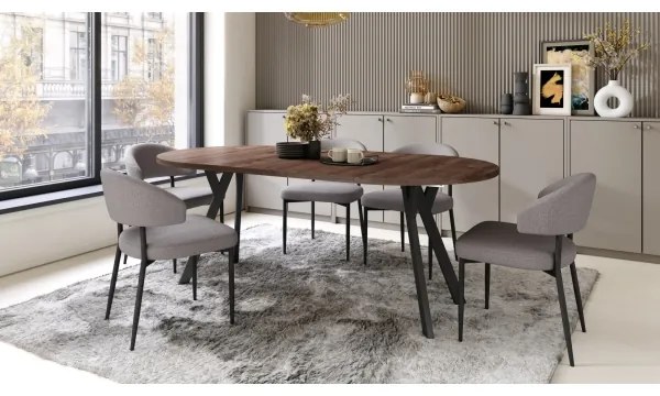 Rozkladací jedálenský stôl ARTUR dub/čierny