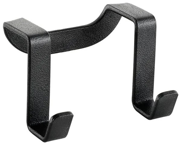 Čierny závesný dvojitý háčik Metaltex Galileo Lava