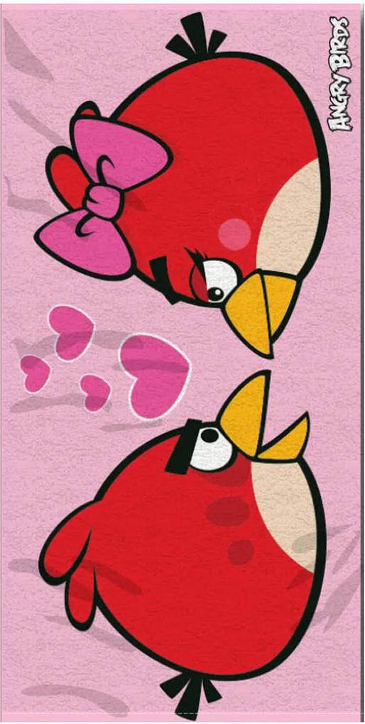 Halantex Osuška Angry Birds Love froté 70/140 cm