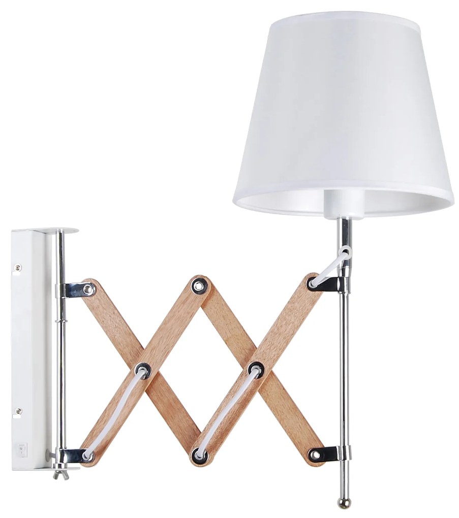 CLX Nástenná flexibilná lampa v škanidnávskom štýle MODICA, 1xE27, 40W, biela