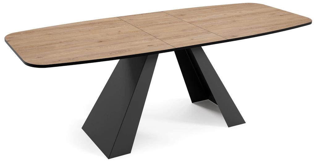 Rozkladací jedálenský stôl JONES hnedý dub davos Rozmer stola: veľkosť-160cm