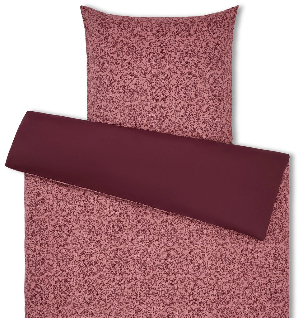 Posteľná bielizeň z materiálu polycotton, bordovočervená, štandardná veľkosť