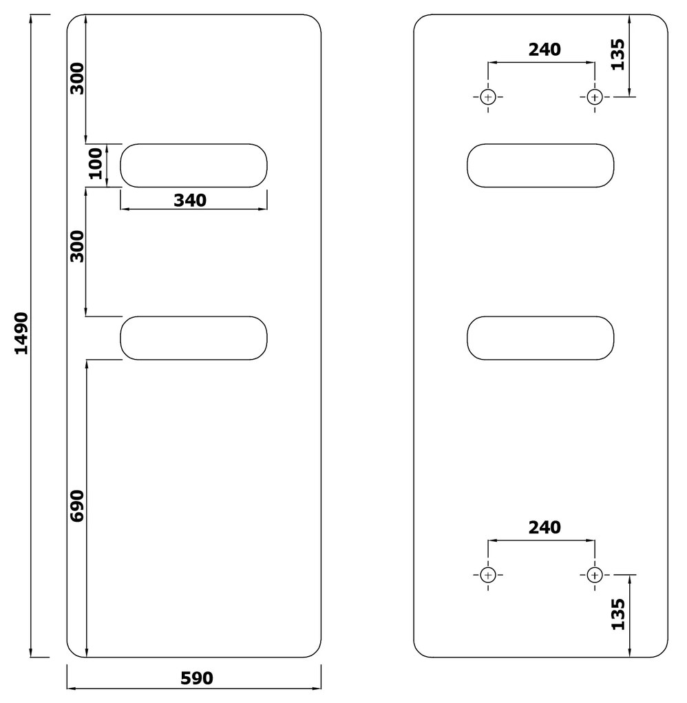 Sapho Sapho, TABELLA OPEN vykurovacie teleso 590/1490, biela mat, MI1459