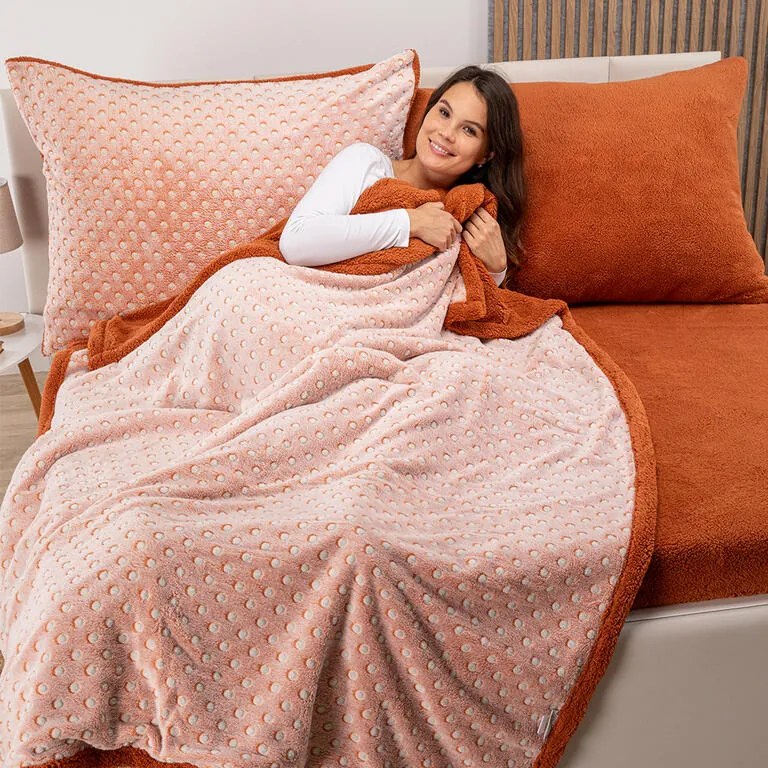 Baránková súprava POLKA karamelová 3 ks