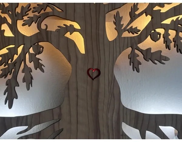 Li-Go 5747/DUB2 - LED nástenná dekorácia LED/10W/230V 45x55 cm dub