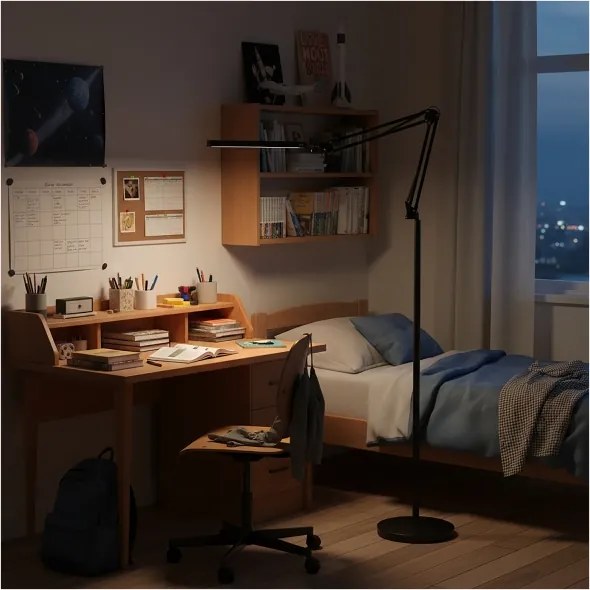 BRILAGI - LED stmievateľná flexibilná stojacia lampa VARIO LED/14W/5V 157 cm čierna