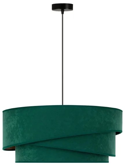 Duolla - Luster na lanku KOBO 1xE27/15W/230V pr. 45 cm zelená/zlatá