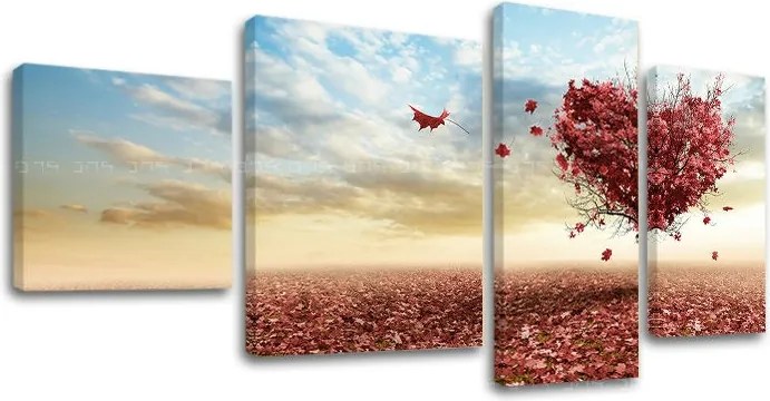 Obraz na plátne 4 dielny STROMY ST013E40