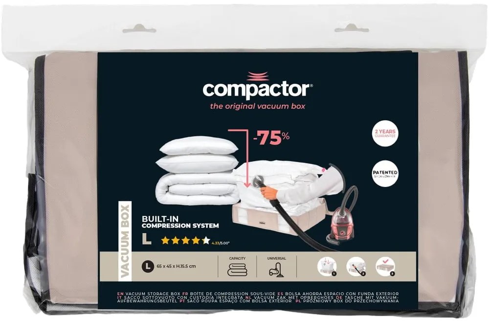 Box s vákuovým obalom Compactor Life, dĺžka 50 cm