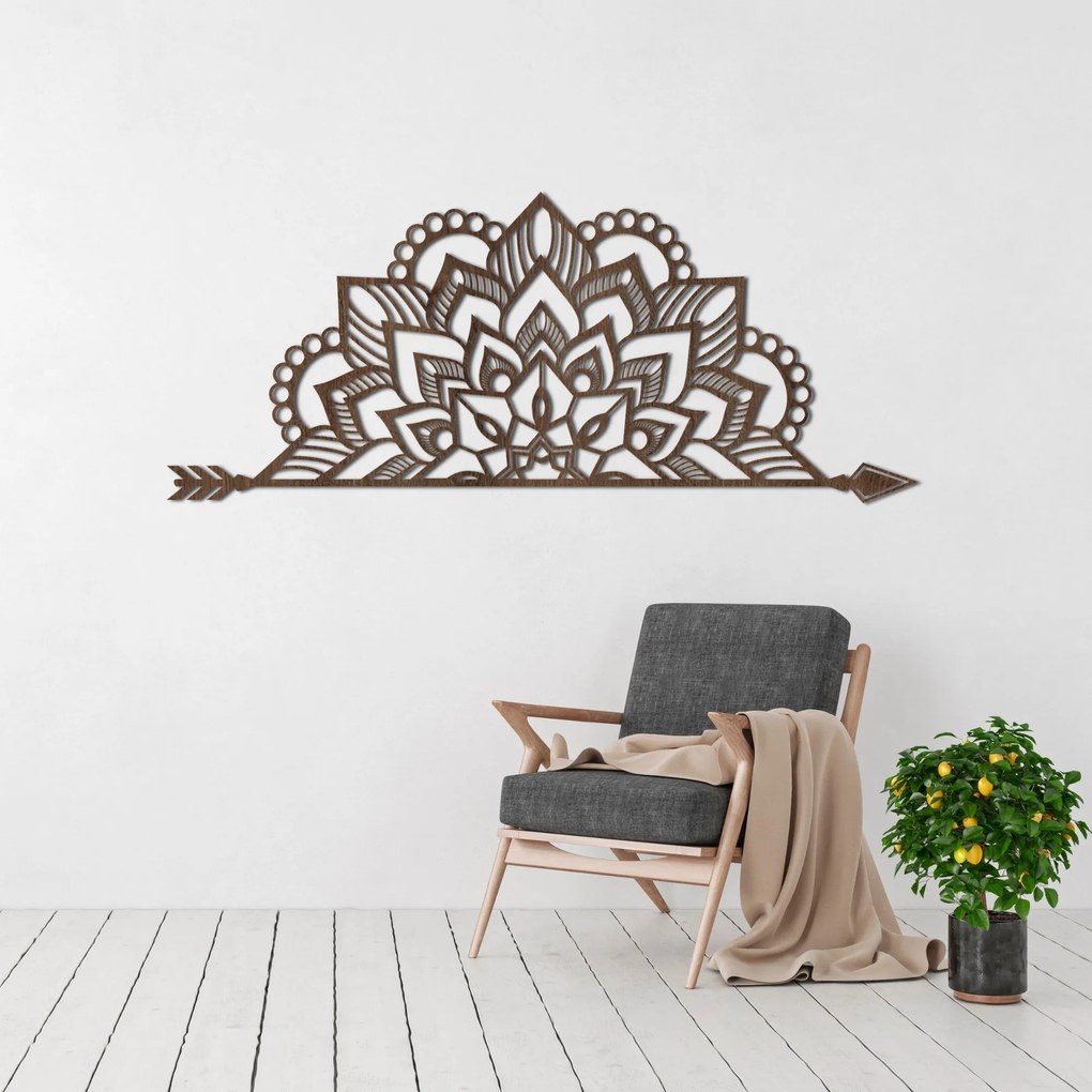 Mandala na stenu z dreva | ARONV: HDF - Javor 60 x 25 cm 4456-91773 HDF0492