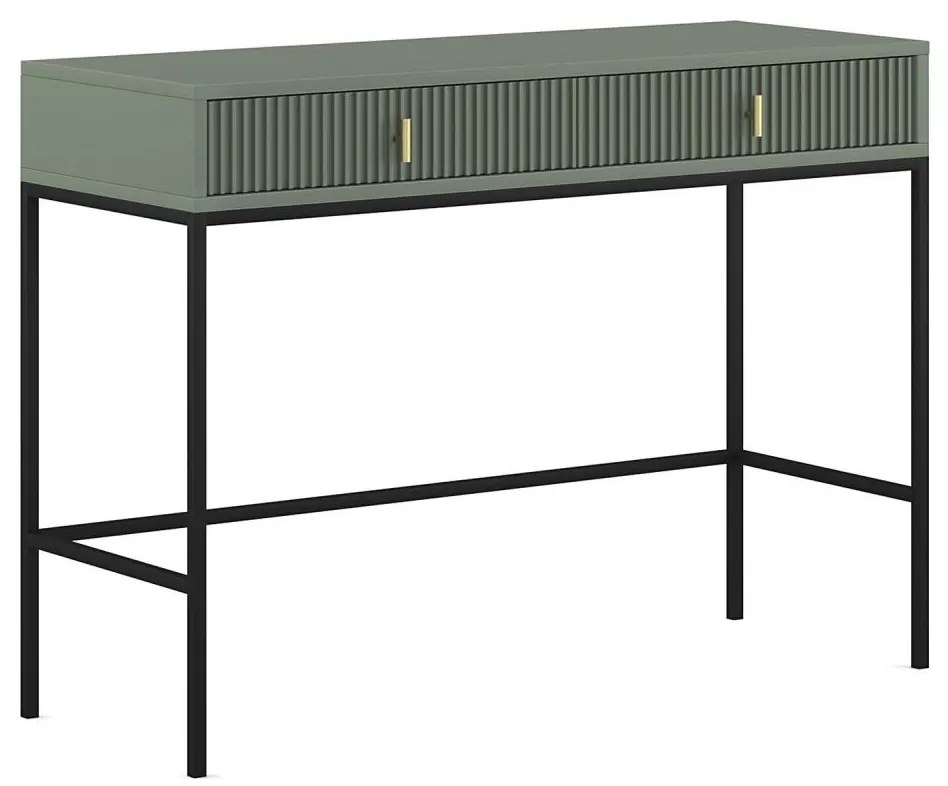 Konzolový stolík SUE zelená/čierna