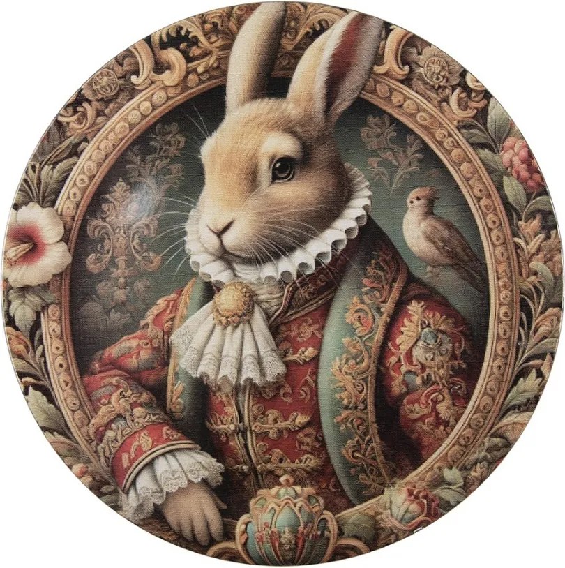 Servírovací umelý tanier Victorian Gentleman Rabbit - Ø 40*1 cm