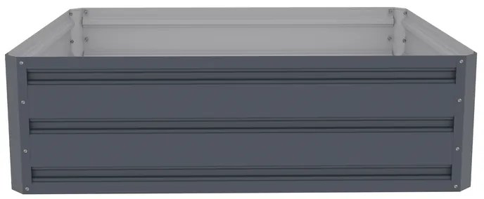 Vyvýšený záhon pozinkovaný plech sivá Rojaplast 100x80 cm