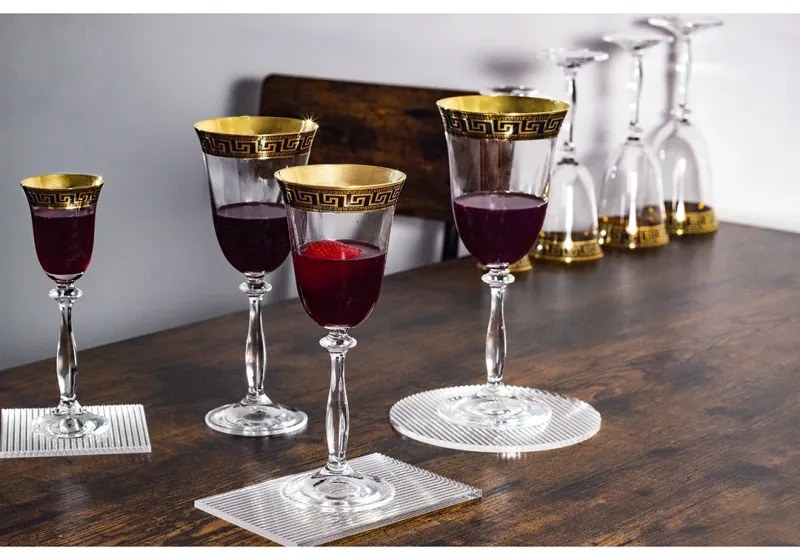 BOHEMIA ANGELA VERSO GOLD POHÁR NA DESTILÁTY 60 ML SADA 6 KS