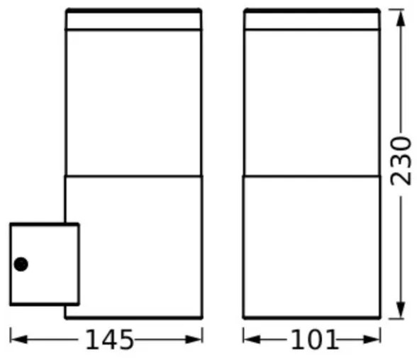Ledvance - Vonkajšie nástenné svietidlo EBRO 1xE27/20W/230V IP44