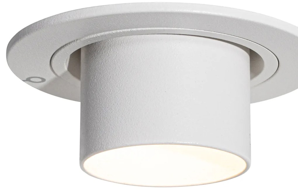 Moderné zabudované bodové svetlo biele GU10 35 mm okrúhle výkyvné - Installa