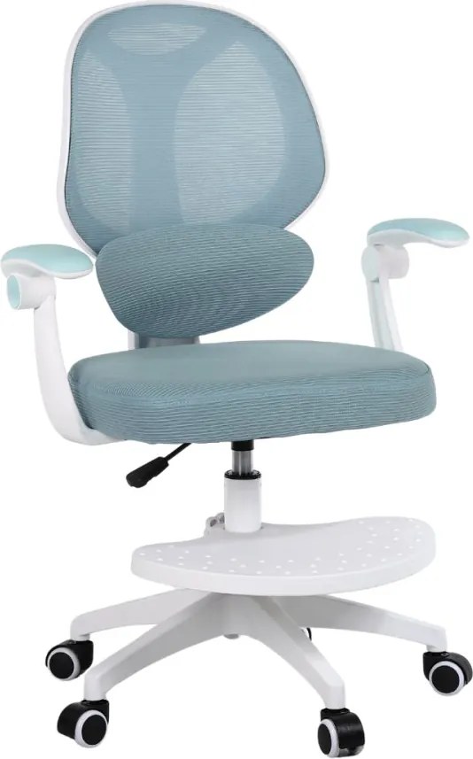 Detská otočná stolička Neoseat JUNI 009 s podnožou — látka, modrá