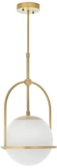 Endon 90844 - Luster na tyči ONTARIO 1xE27/10W/230V mosadz