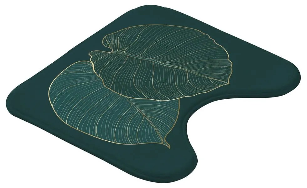 Tmavozelená WC kúpeľňová predložka 45x45 cm Jade – douceur d'intérieur