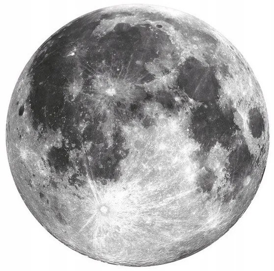 Dekoračná nálepka na stenu mesiac 71 cm