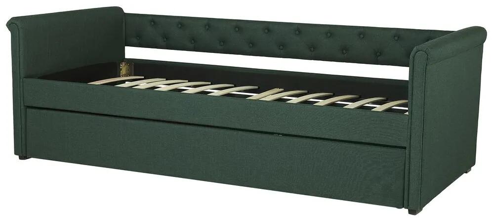 Rozkladacia posteľ 90 cm LISABON (s roštom) (zelená). Vlastná spoľahlivá doprava až k Vám domov. 1007308