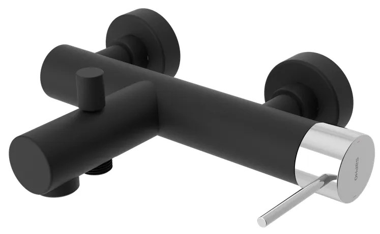 Sapho Sapho, ULTRAMIX nástenná vaňová batéria, čierná mat/chróm, UT010BC