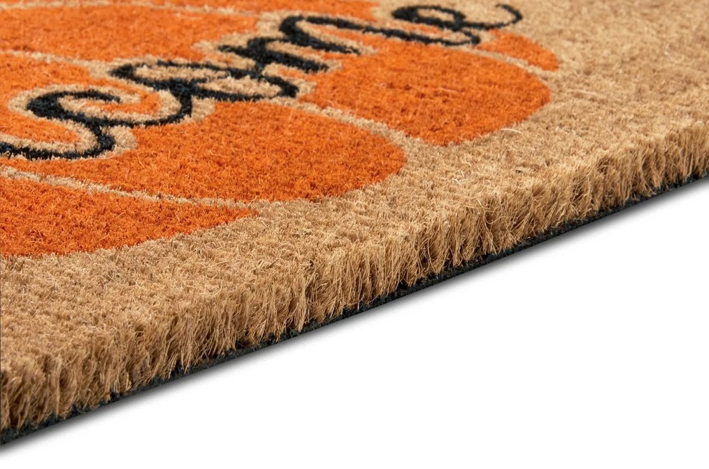 Rohožka Welcome (tekvica) 105665 – na von aj na doma, 45x75, oranžová, chodba / predsieň, Hanse Home