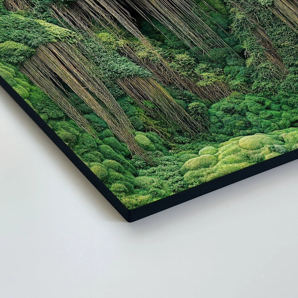 DUBLEZ | Tlačený machový obraz na dreve - Dotyk divočiny