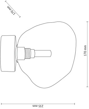 Stropné svietidlo LAVA 1xG9/8W/230V bronzové/dymovo-béžové
