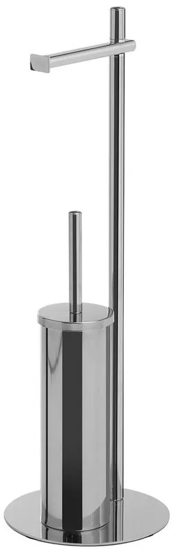 Gedy Gedy, CIRCE stojan s držiakom na toaletný papier a WC kefou, guľatý, chróm, 143213