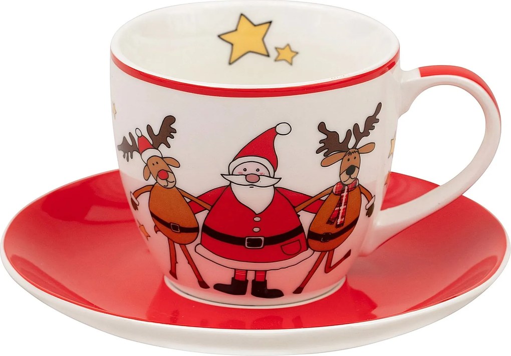 Porcelánová šálka s podšálkou Spirit of Christmas – 200 ml