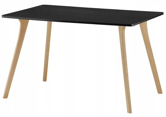 SUPPLIES PREMA Škandinávsky jedálenský stôl dub 120 cm - čierny