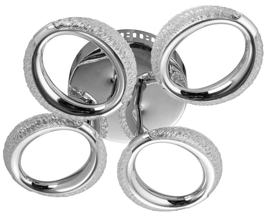 LED Stropné svietidlo 4xLED/14W/230V 3000-5000K 37x43 cm lesklý chróm