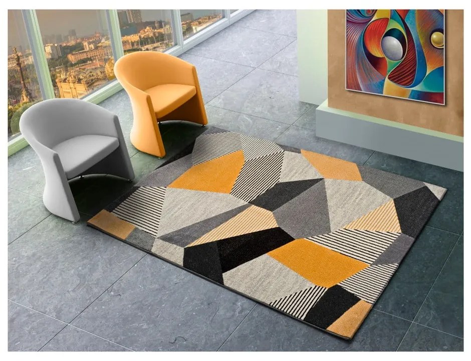 Oranžovo-sivý koberec Universal Gladys Sarro, 160 × 230 cm