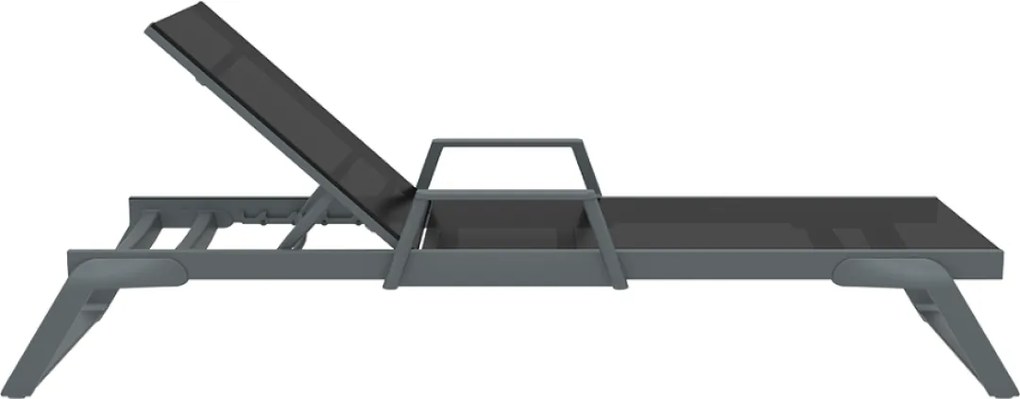 TROPIC ARM záhradné lehátko grey/black