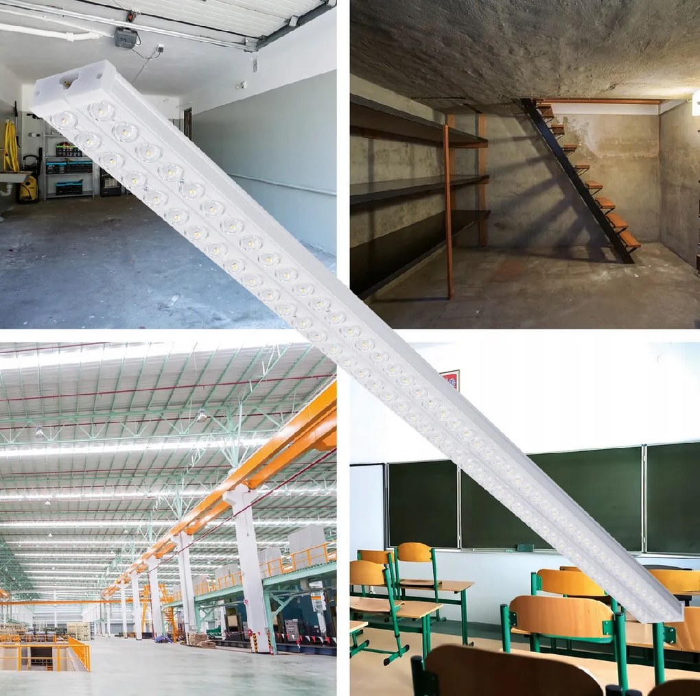 BERGE LED lampa NEPTUN 120cm - 72W - 7200lm - IP20 - 6000K - studená biela